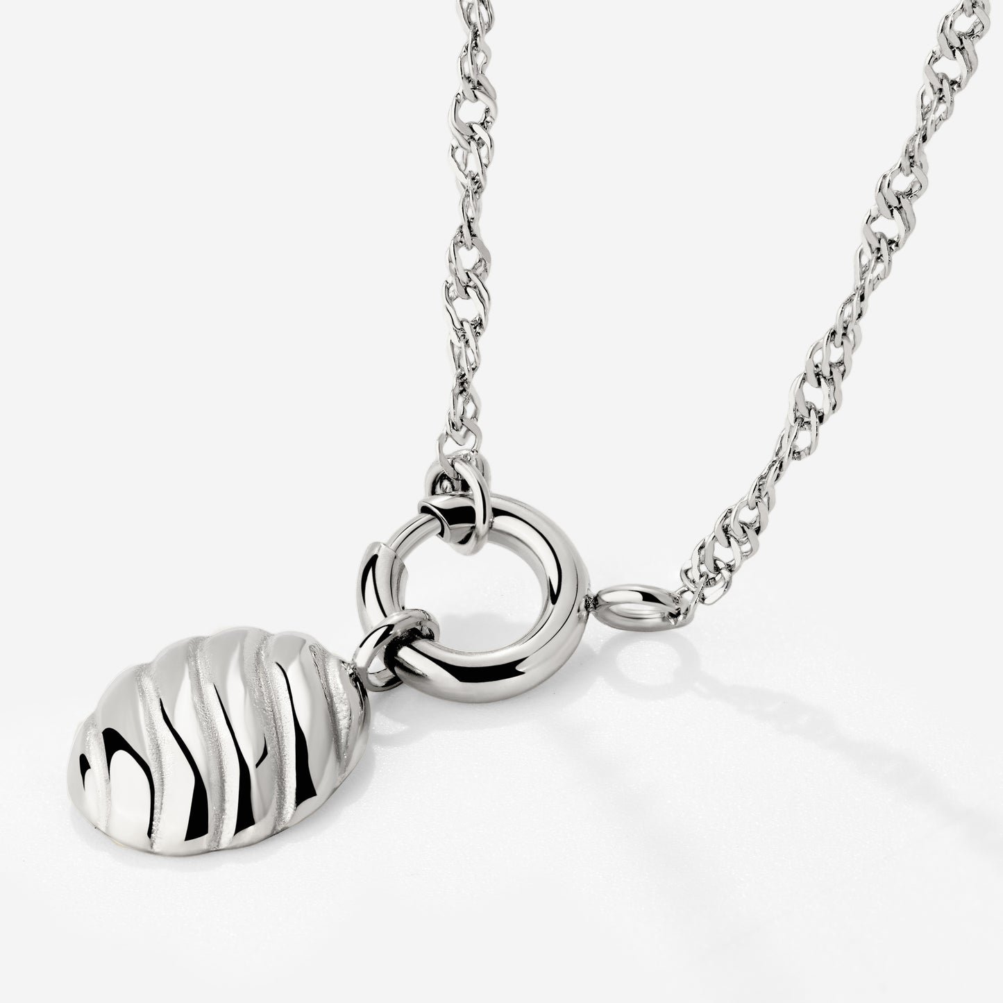 Serenity Singapore Chain Necklace Set Silber