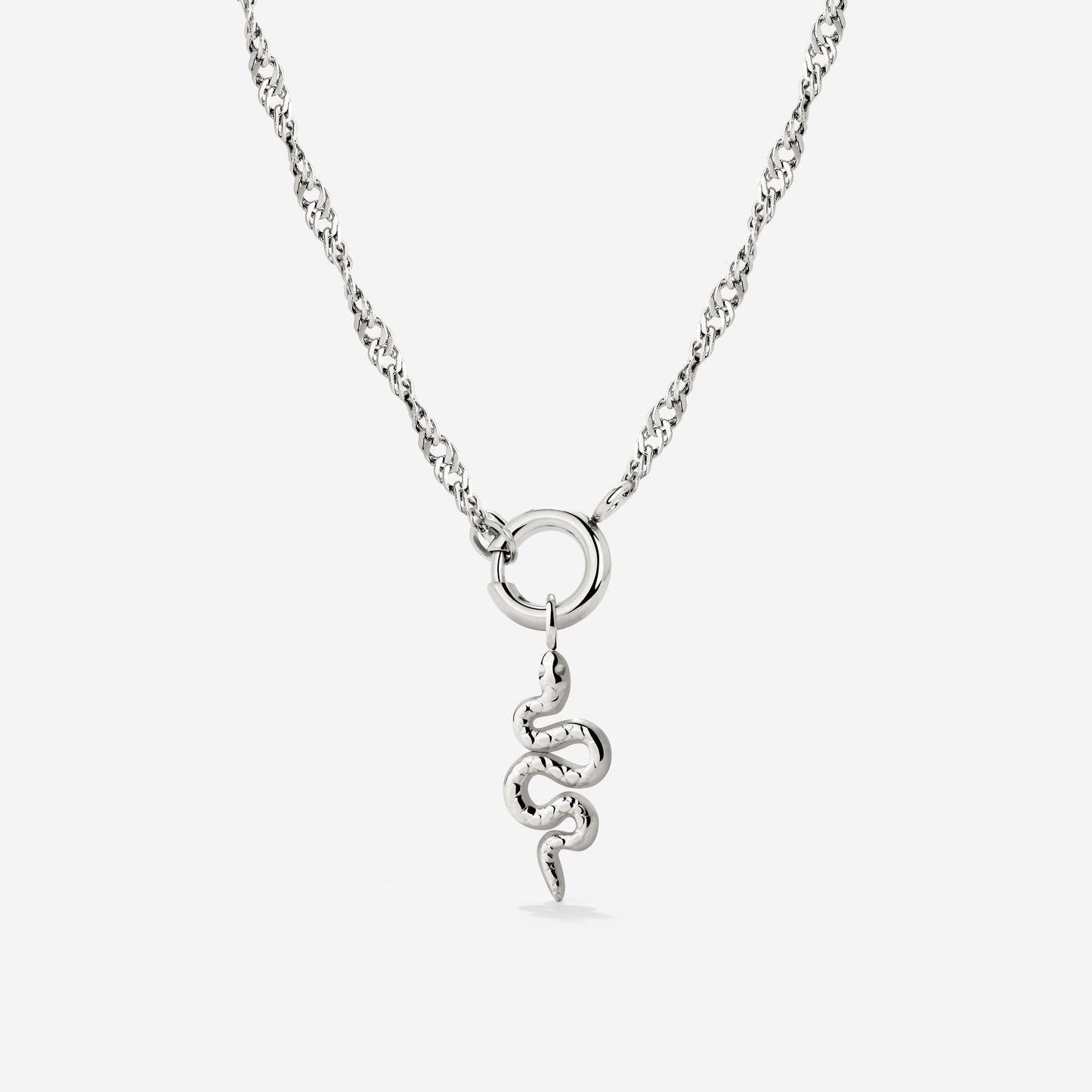 Serpent Singapore Chain Necklace Set Silber