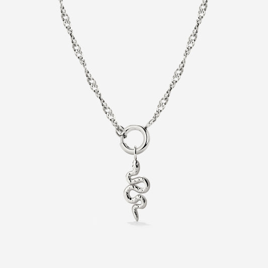 Serpent Singapore Chain Necklace Set Silber