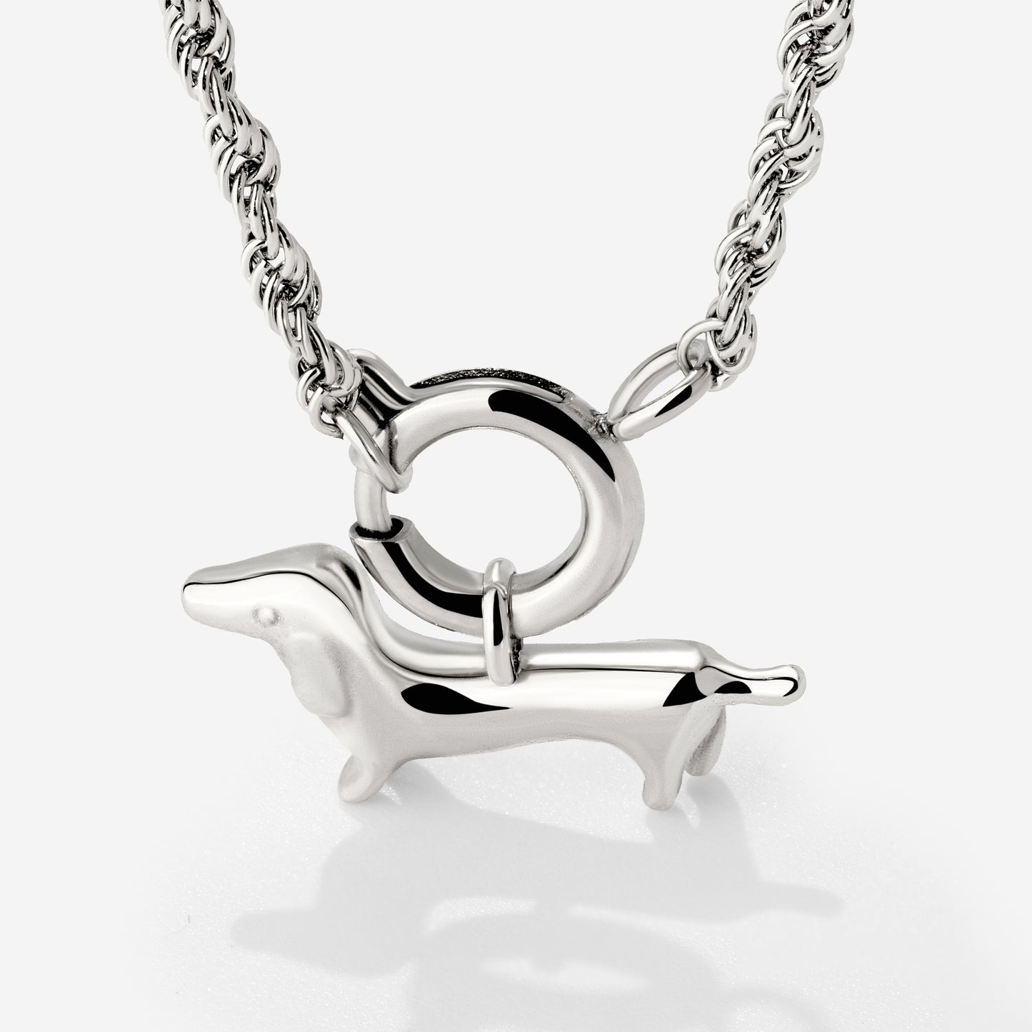 Shorty Rope Chain Necklace Set Silber