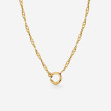 Singapore Chain Charm Collana Oro