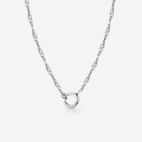 Singapore Chain Charm Collana Argento