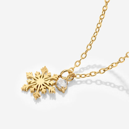 GRATIS Sparkling Snowflake Collana Oro