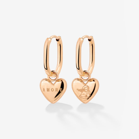 Amore Mio Oval Hoop Set Baby Oro Rosa