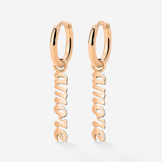 Amore puro Hoop Set Small Oro Rosa