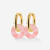 Chunky Peachy Donut Hoop Set Medium Oro