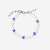 Flower Tile Pearl Bracciale Argento