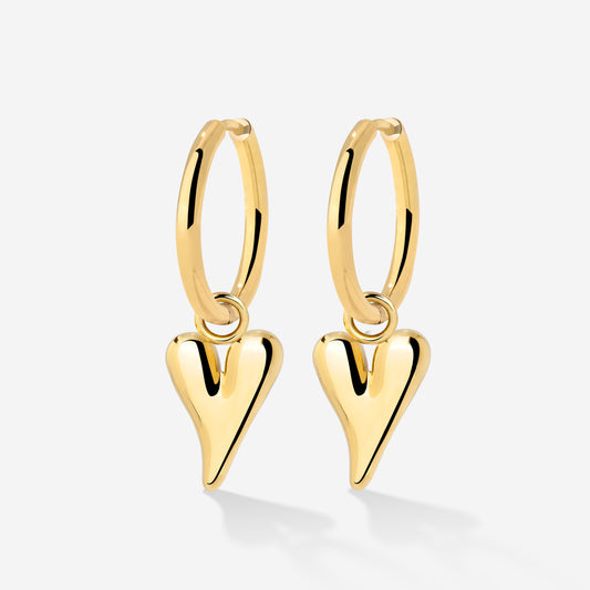 Flowy Heart Hoop Set Medium Oro