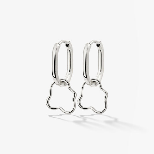 Forming Fluids Oval Hoop Set Baby Argento