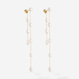 Jules Unique Pearl Falls Studs Oro