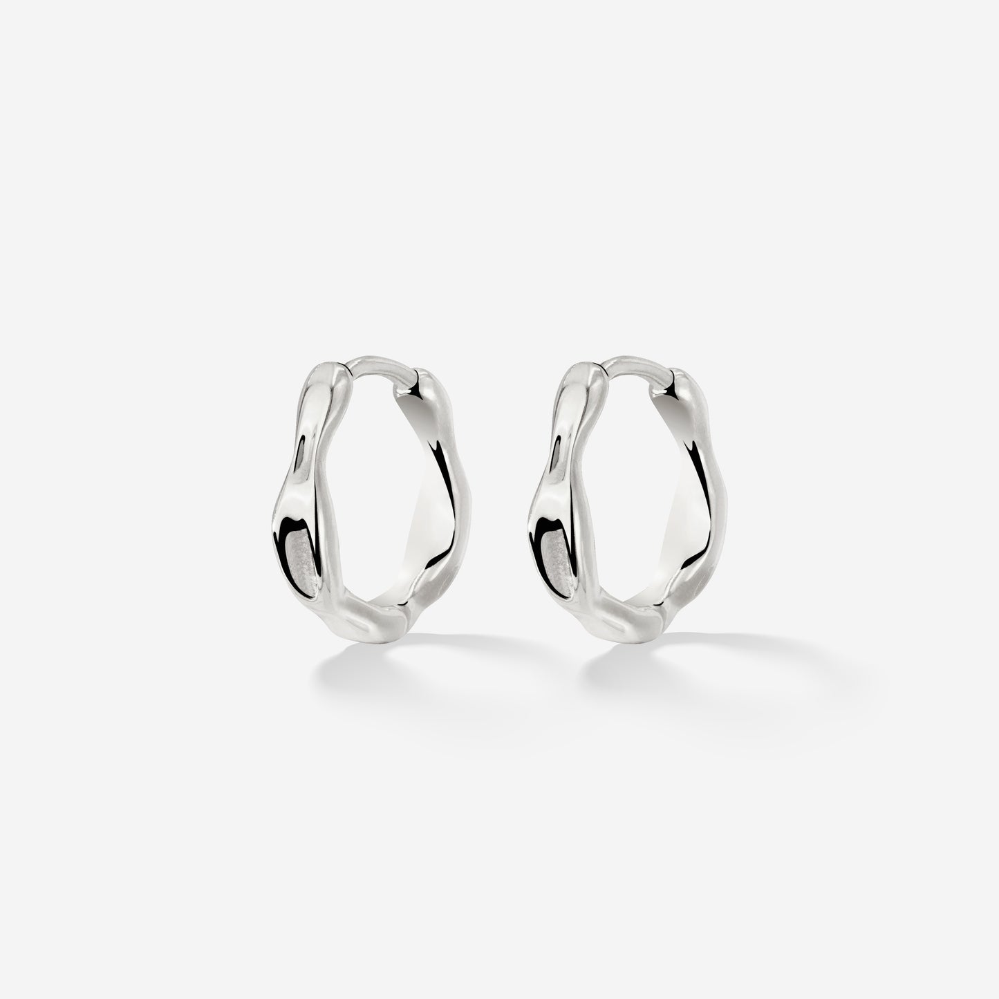 Liquid Shape Hoopies Argento