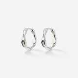 Liquid Shape Hoopies Argento
