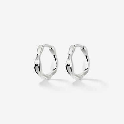 Liquid Shape Hoopies Argento