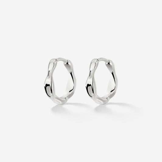 Liquid Shape Hoopies Argento