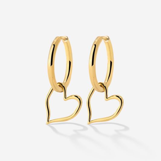 Melting Heart Hoop Set Medium Oro