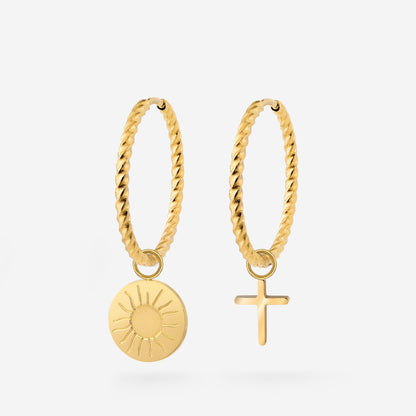 Twisted Hoop Set Large