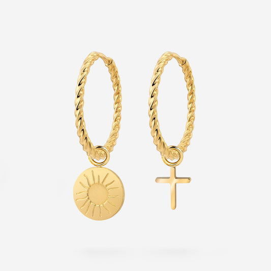 Twisted Hoop Set Large