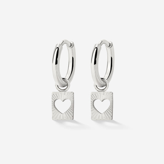 Summer Luv Hoop Set Baby Argento