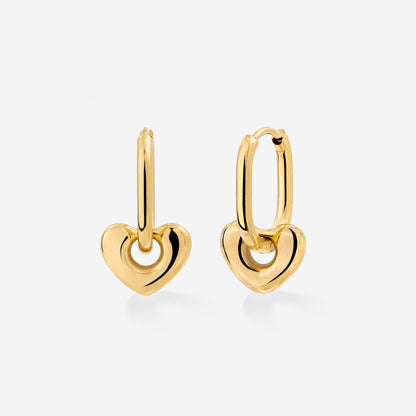 Phat Heart Oval Hoop Set Baby Oro