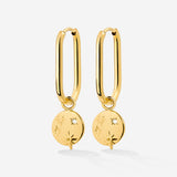 Shiny Stars Oval Hoop Set Small Oro