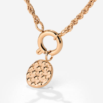 Starry Skies Rope Chain Collana Set Oro Rosa