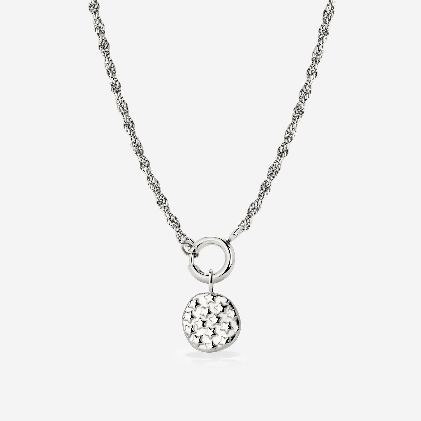 Starry Skies Rope Chain Collana Set Argento
