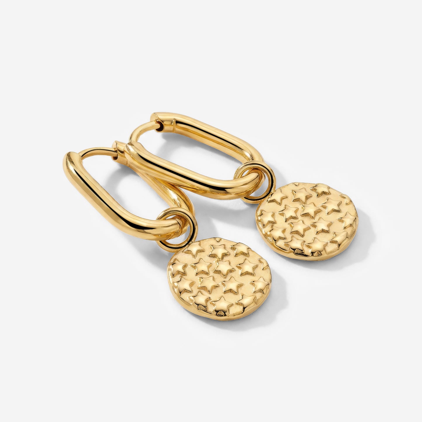 Starry Skies Oval Hoop Set Baby Gold