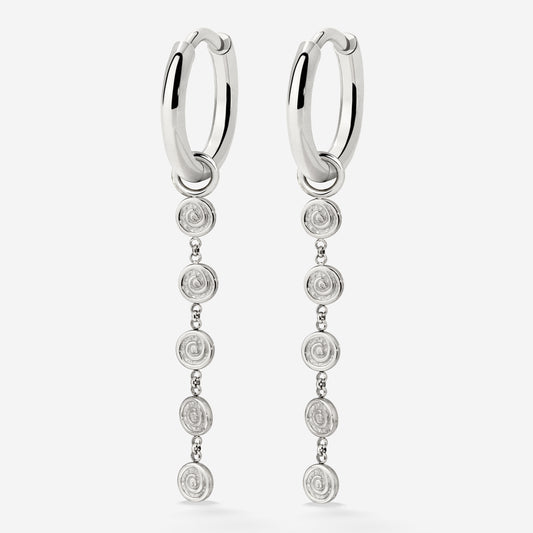 Sweet Swirl Hoop Set Small Argento