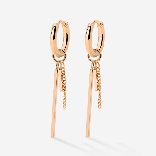 This and That Hoop Set Small Oro Rosa