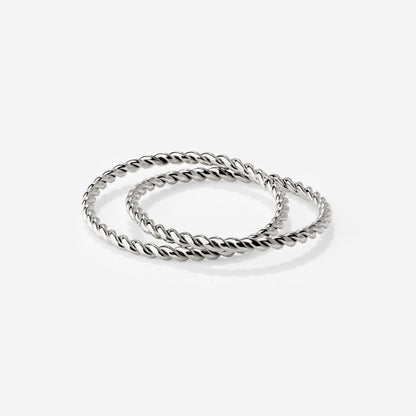 Twisted Ring Duo Silber