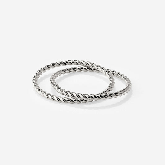 Twisted Ring Duo Silber