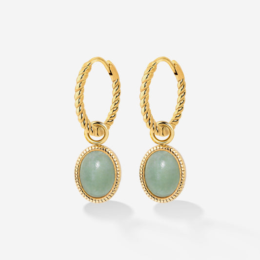 Vintage Tones Twisted Hoop Set Small Oro