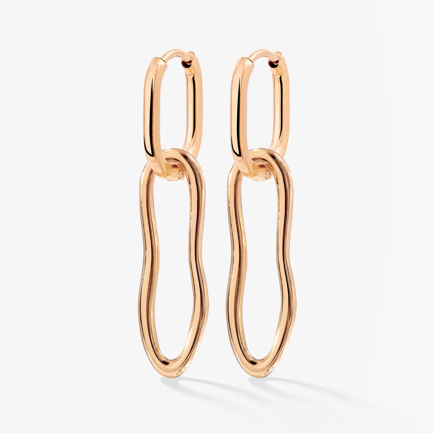 Blending Shapes Oval Hoop Set Baby Oro Rosa