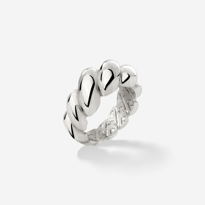 Bold Twist Anello Argento