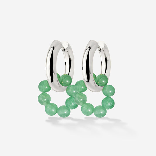 Chunky Pastel Donut Hoop Set Small Argento