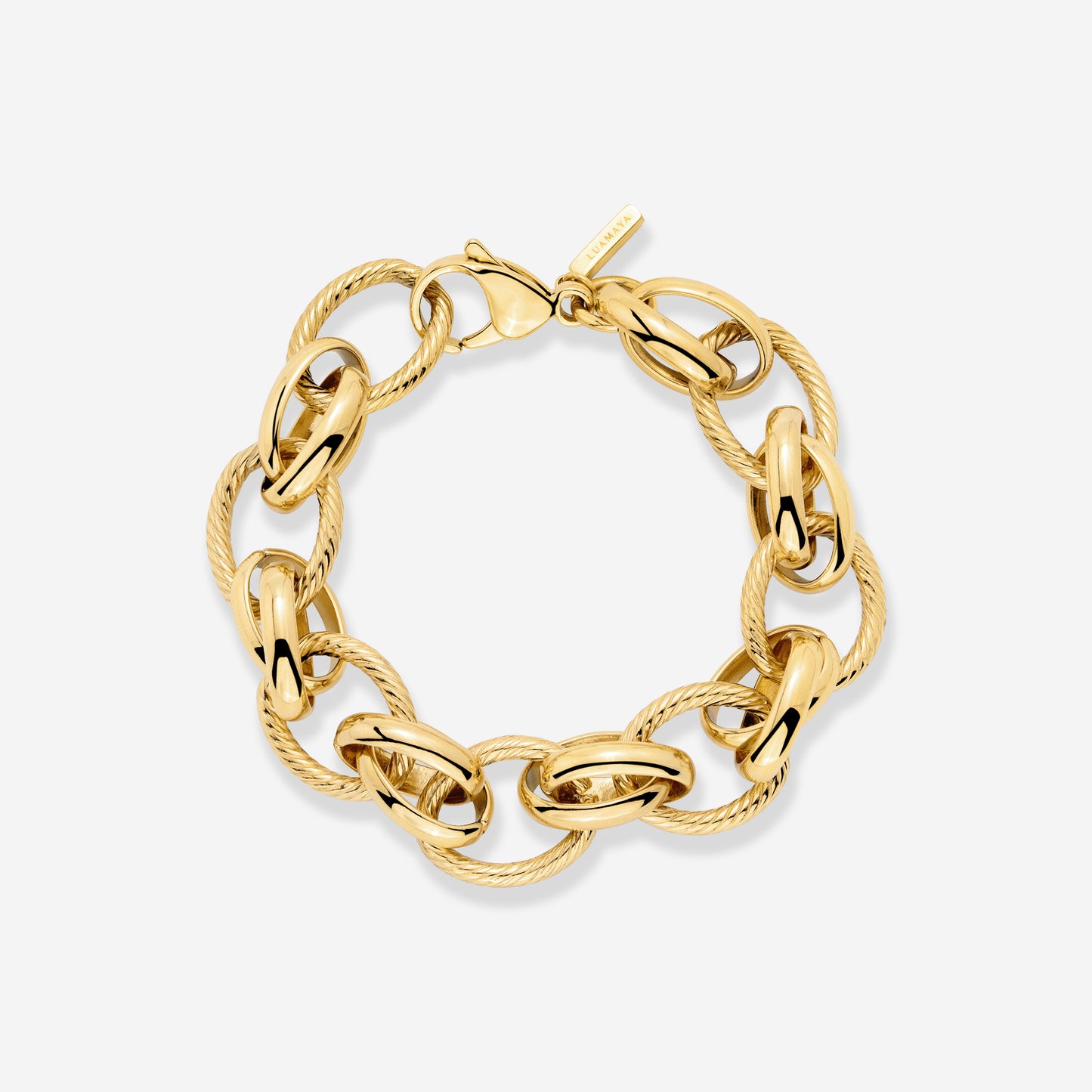 Chunky Twisted Links Bracciale Oro