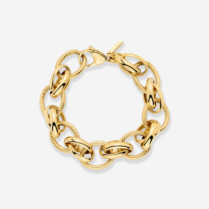 Chunky Twisted Links Bracciale Oro
