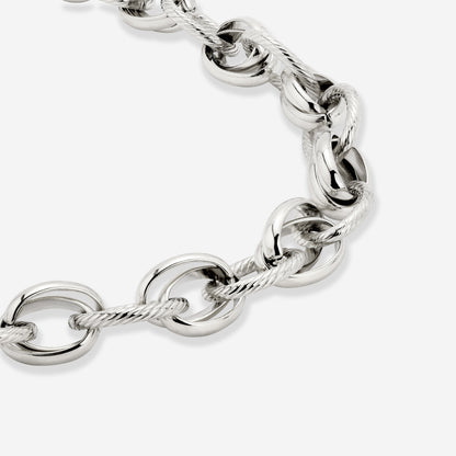 Chunky Twisted Links Collana Argento