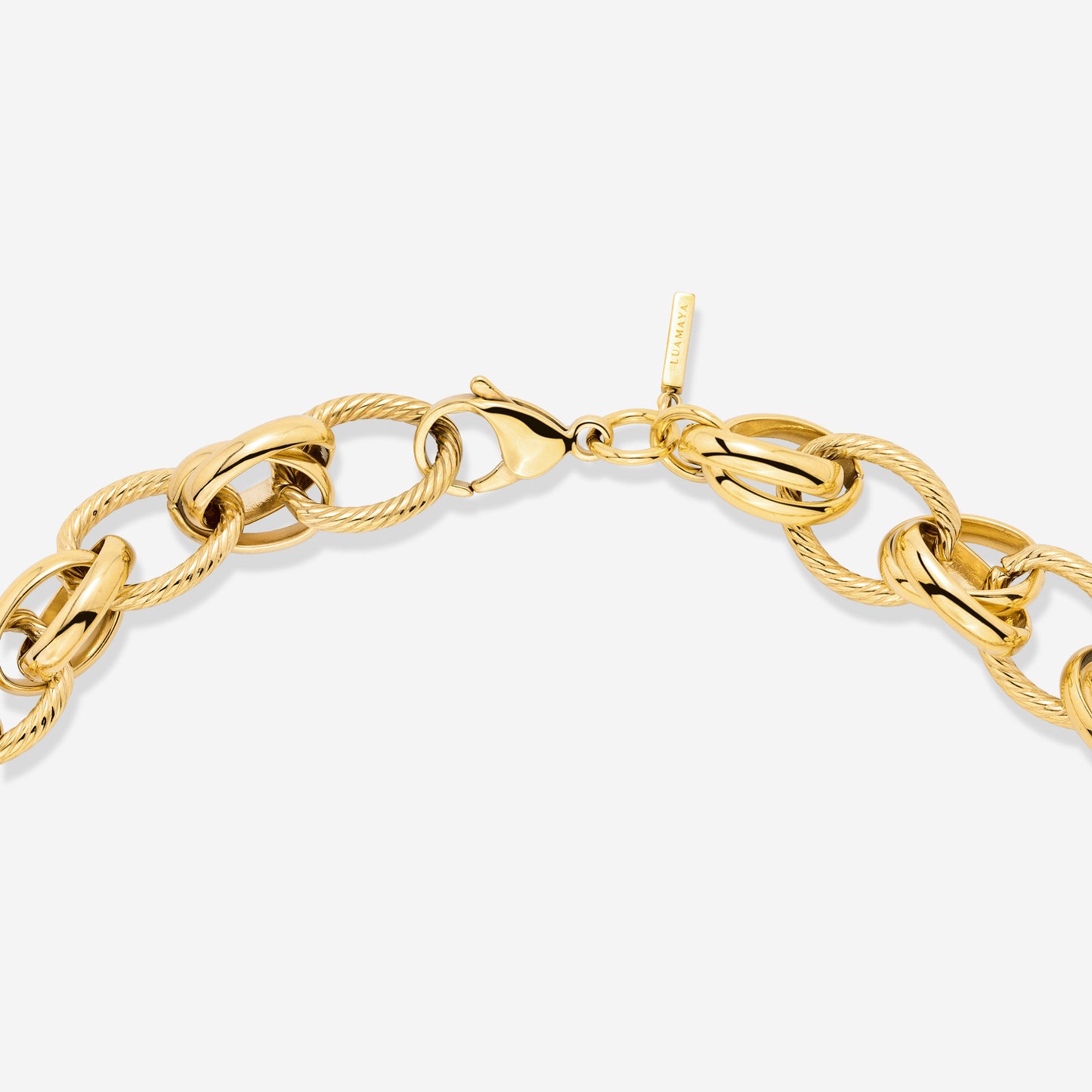 Chunky Twisted Links Collana Oro