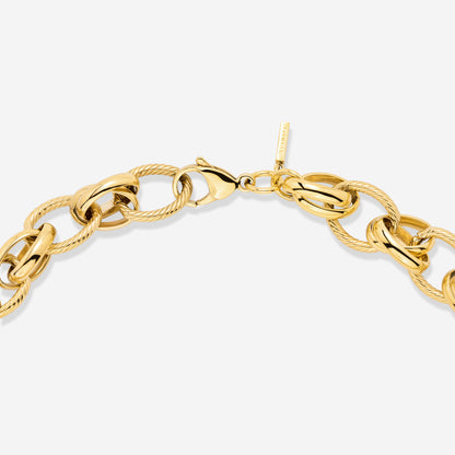 Chunky Twisted Links Collana Oro