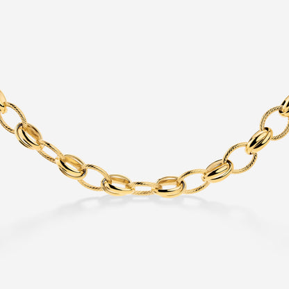 Chunky Twisted Links Collana Oro