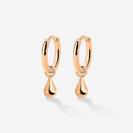 Drop it Hoop Set Small Oro Rosa