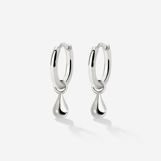 Drop it Hoop Set Small Argento