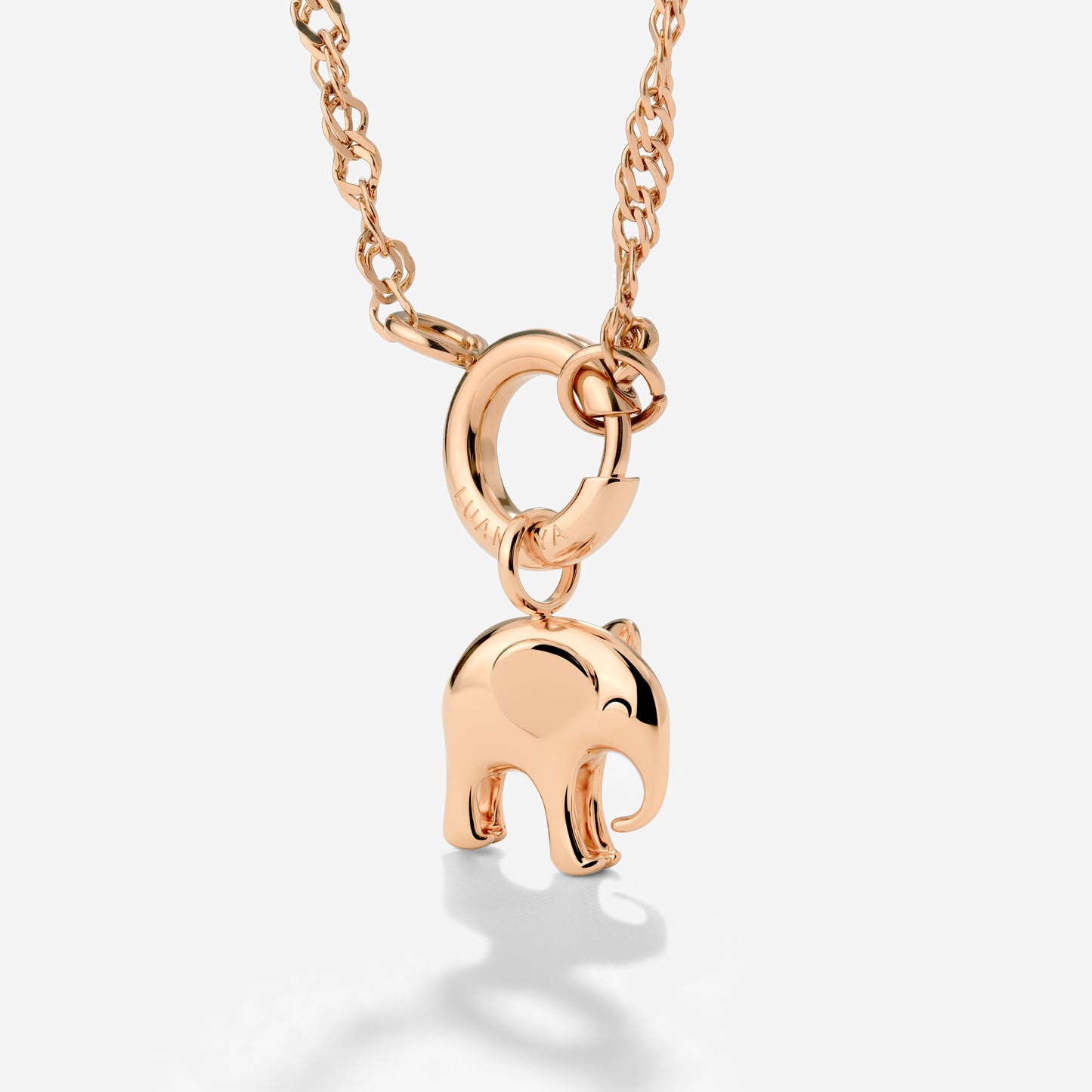 Elephant Singapore Chain Collana Set Oro Rosa