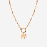 Elephant Singapore Chain Collana Set Oro Rosa