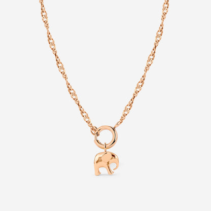 Elephant Singapore Chain Collana Set Oro Rosa