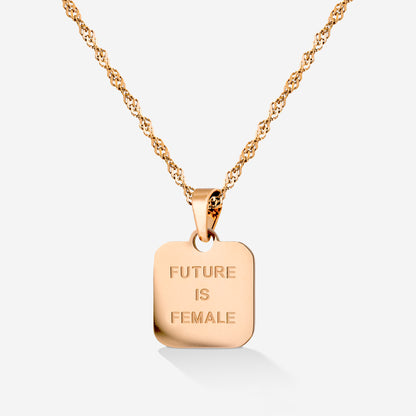 Future is female Collana Oro Rosa