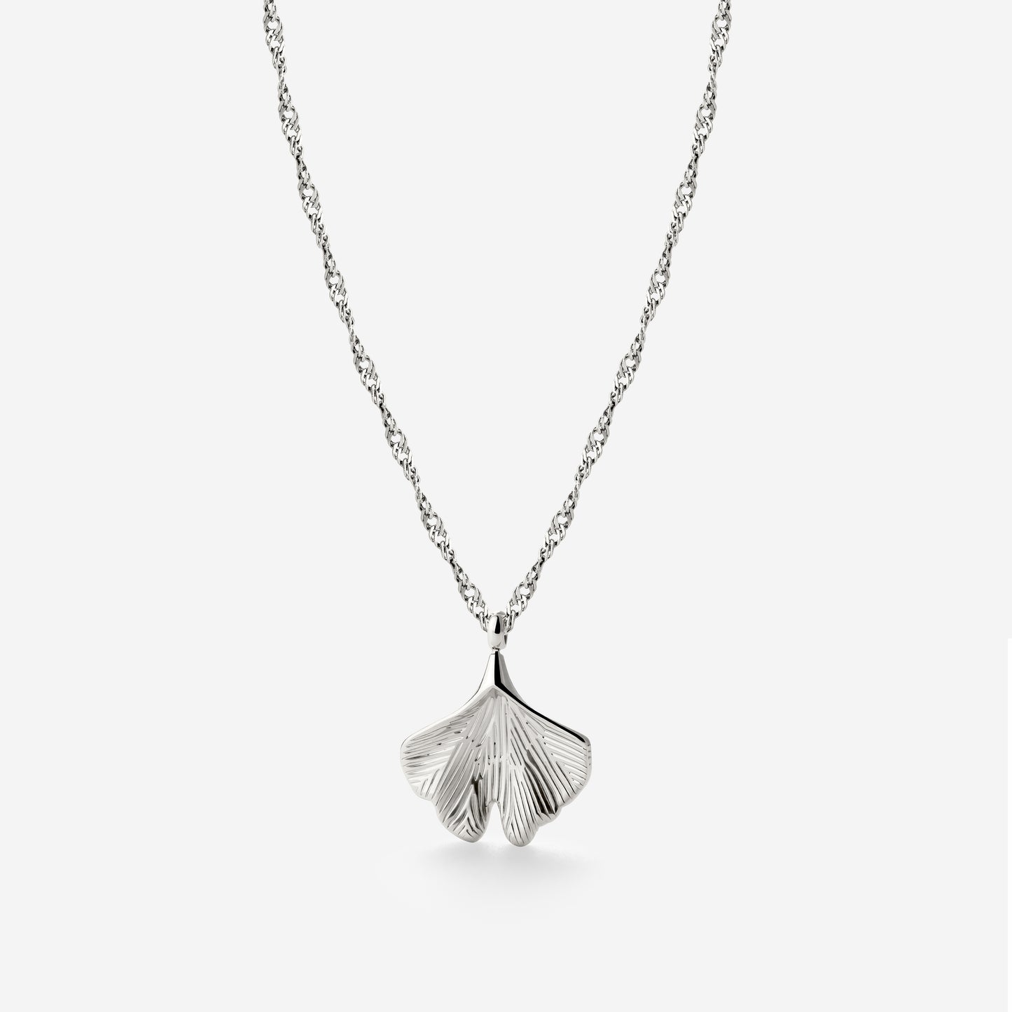 Ginkgo Leaf Collana Argento