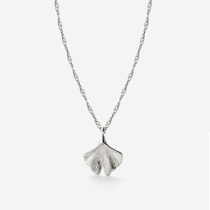 Ginkgo Leaf Collana Argento