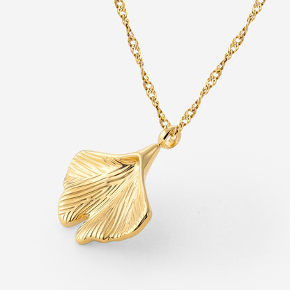 Ginkgo Leaf Collana Oro